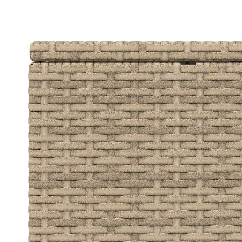 Sonnenliege mit schwebender Auflage Beige Poly Rattan