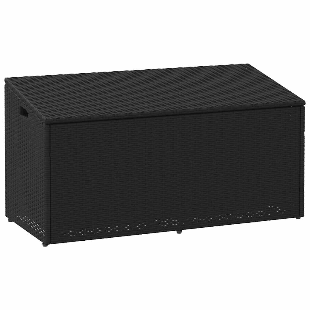 Garten-Auflagenbox Schwarz 110x50x58 cm Poly Rattan