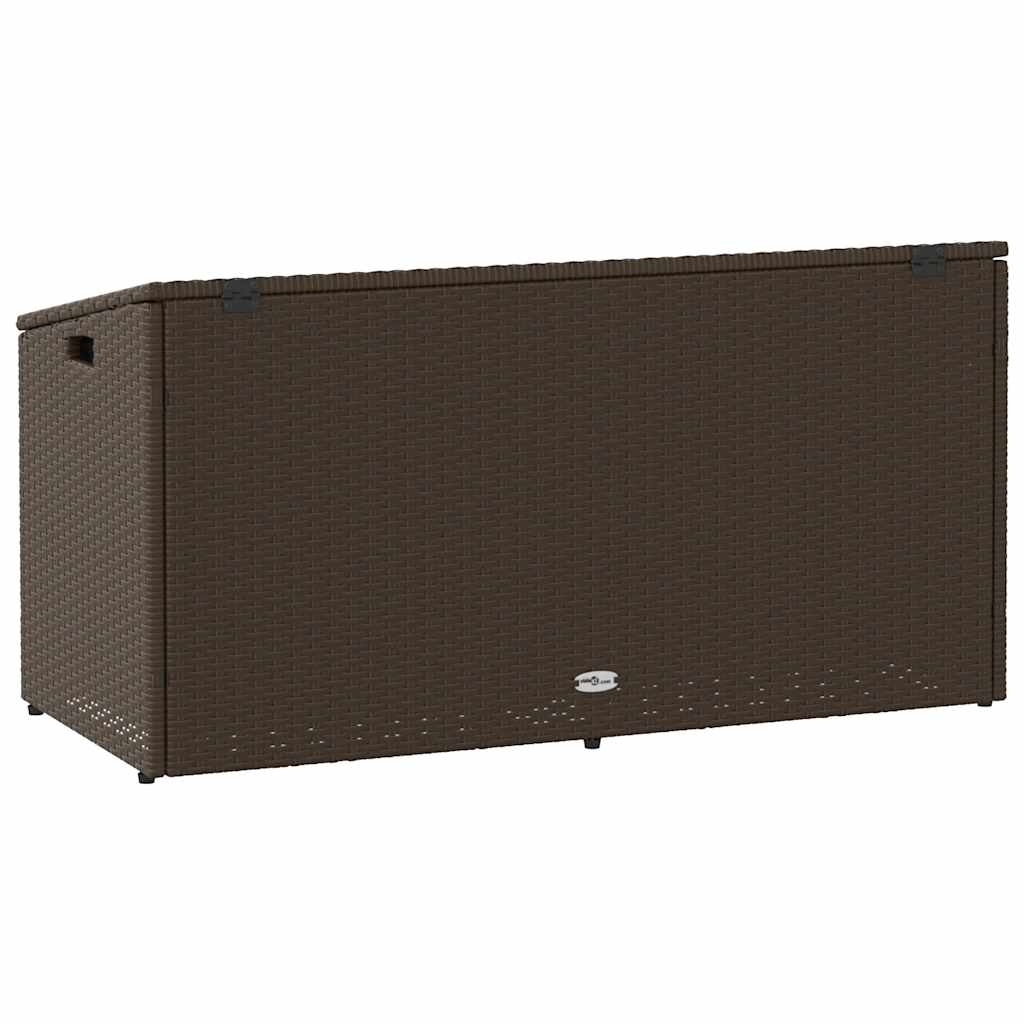 Garten-Auflagenbox Braun 110x50x58 cm Poly Rattan