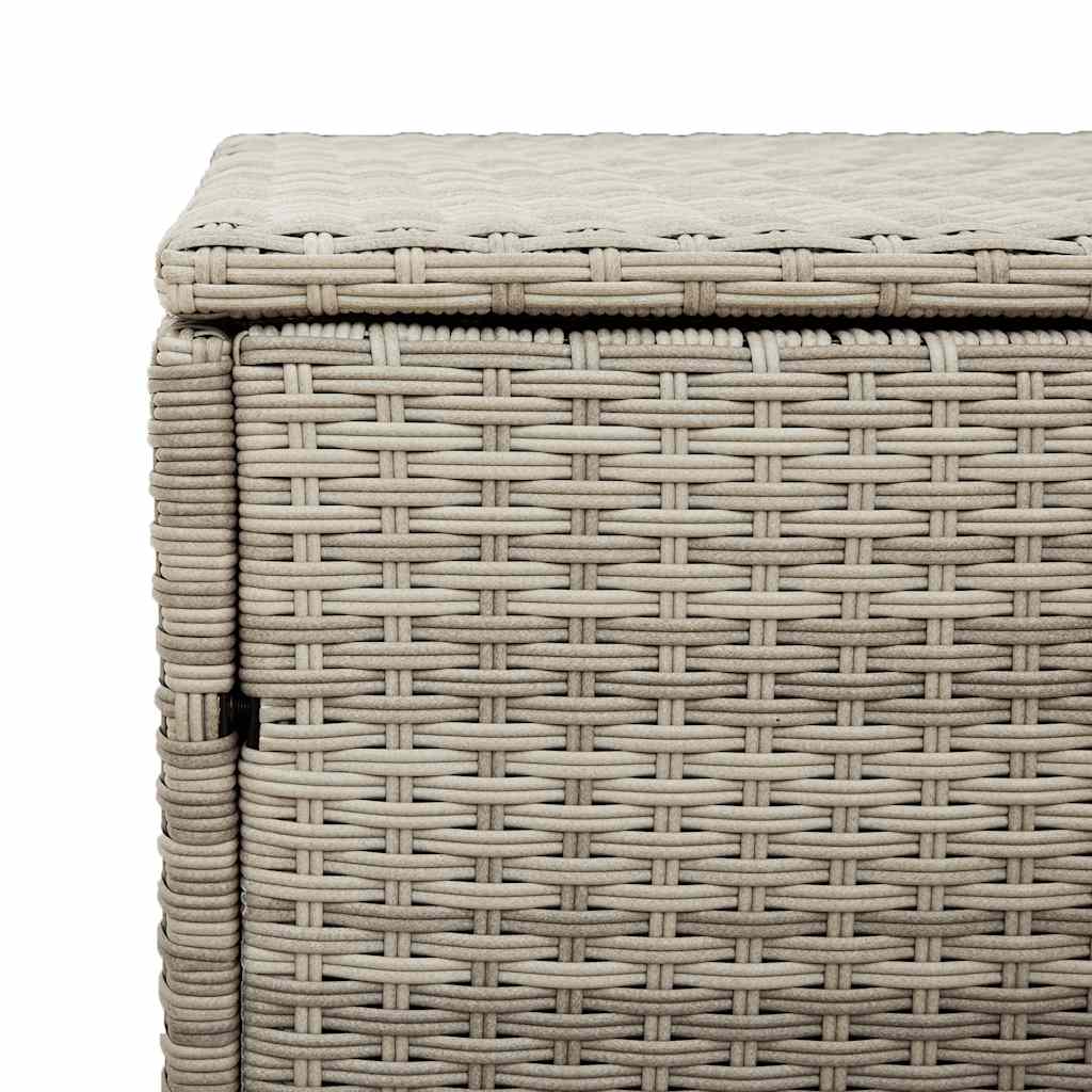 Garten-Auflagenbox Hellgrau 110x50x58 cm Poly Rattan