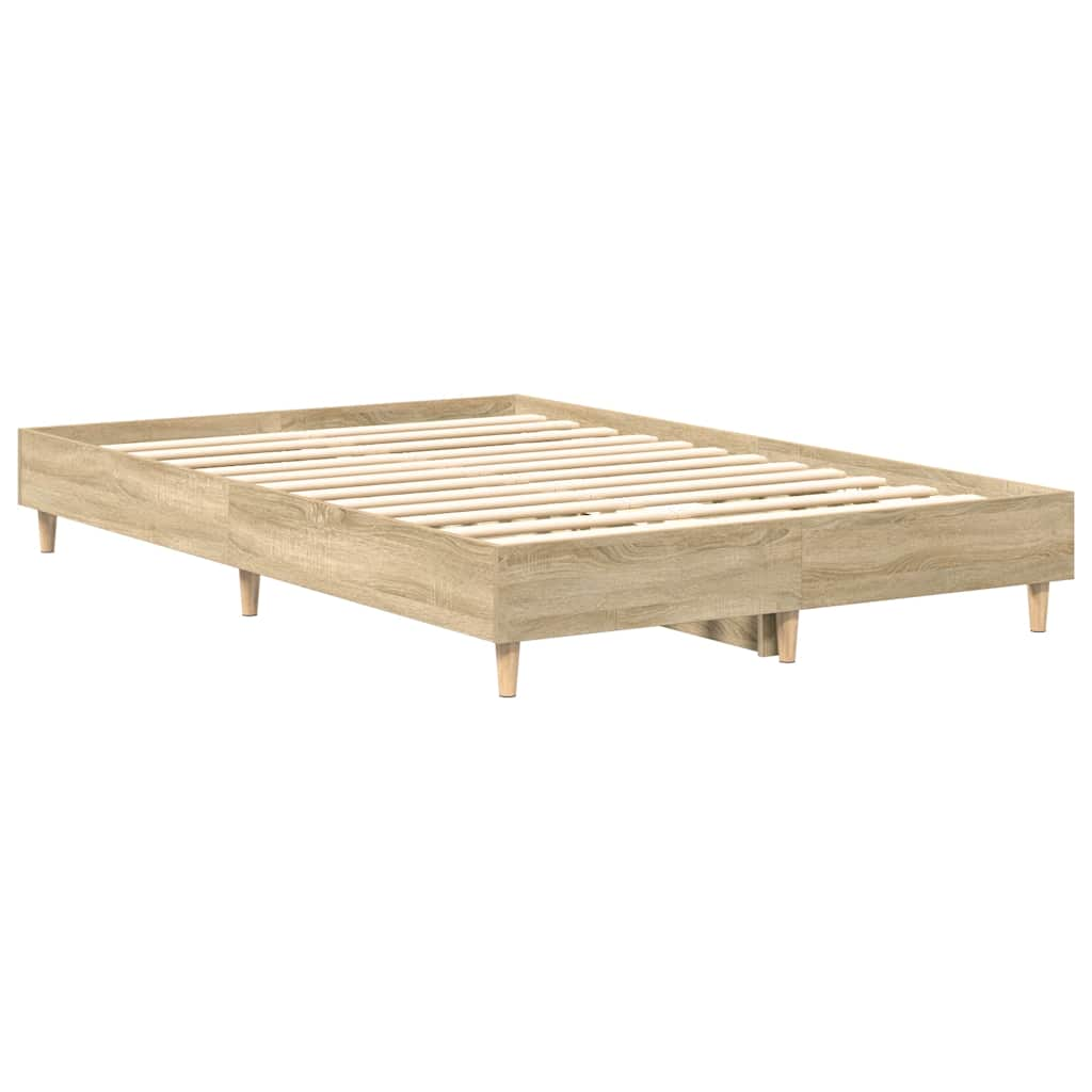 Bettgestell ohne Matratze Sonoma-Eiche 135x190 cm Holzwerkstoff