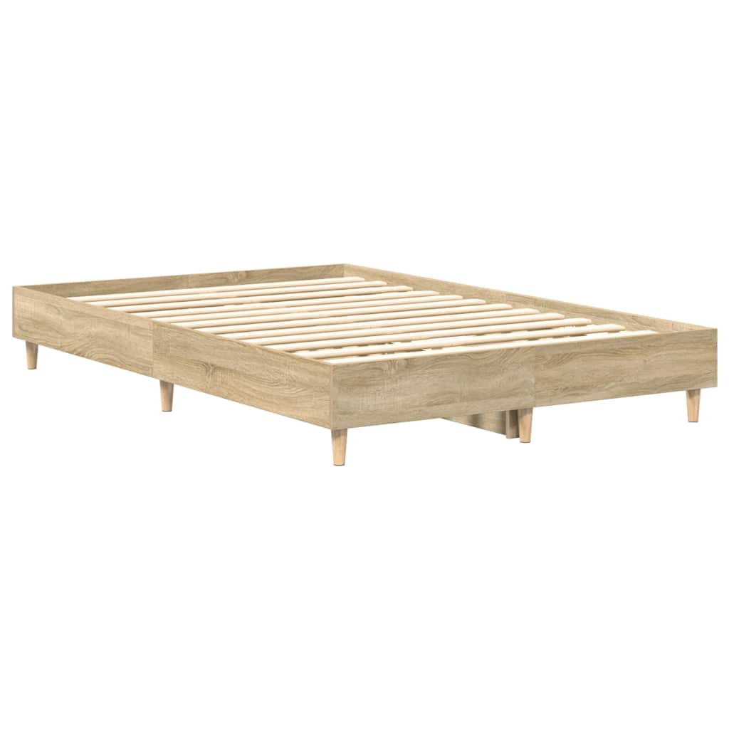 Bettgestell ohne Matratze Sonoma-Eiche 135x190 cm Holzwerkstoff