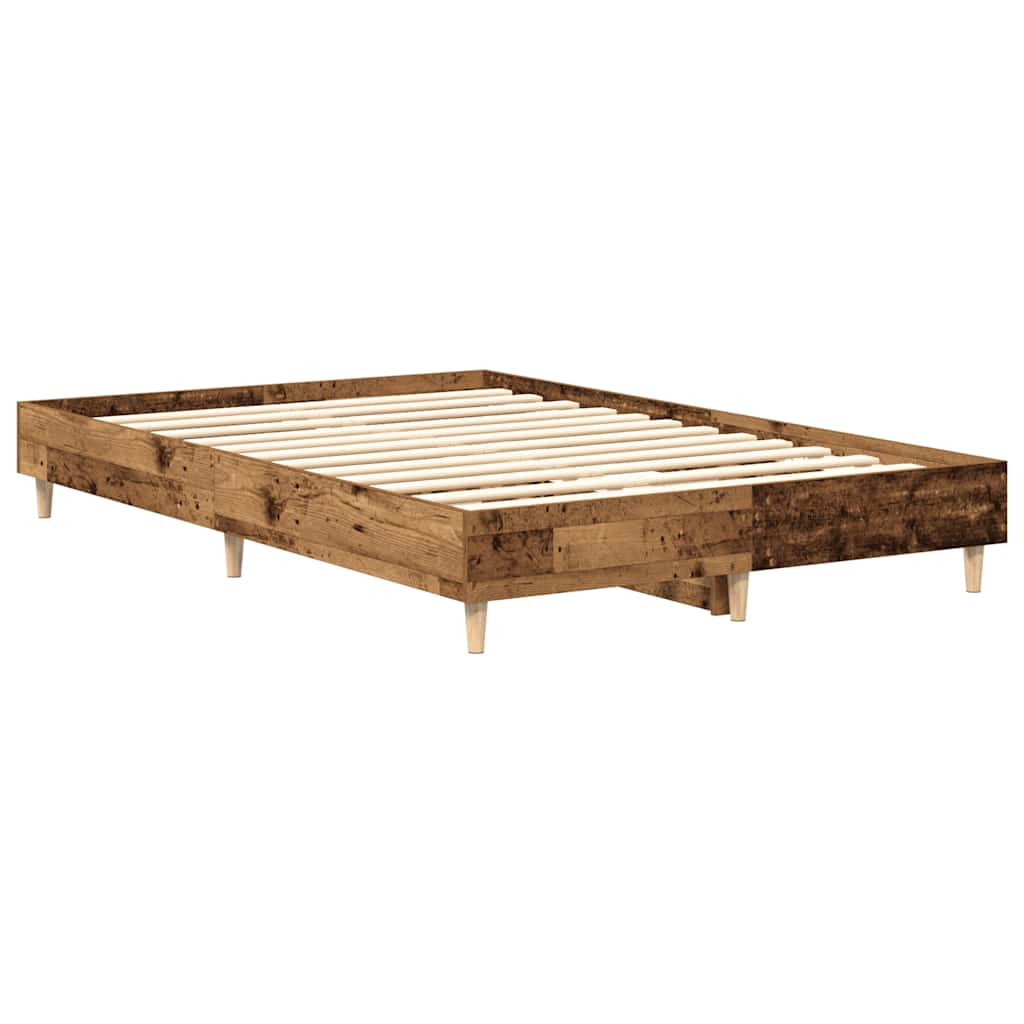 Bettgestell ohne Matratze Altholz-Optik 135x190cm Holzwerkstoff