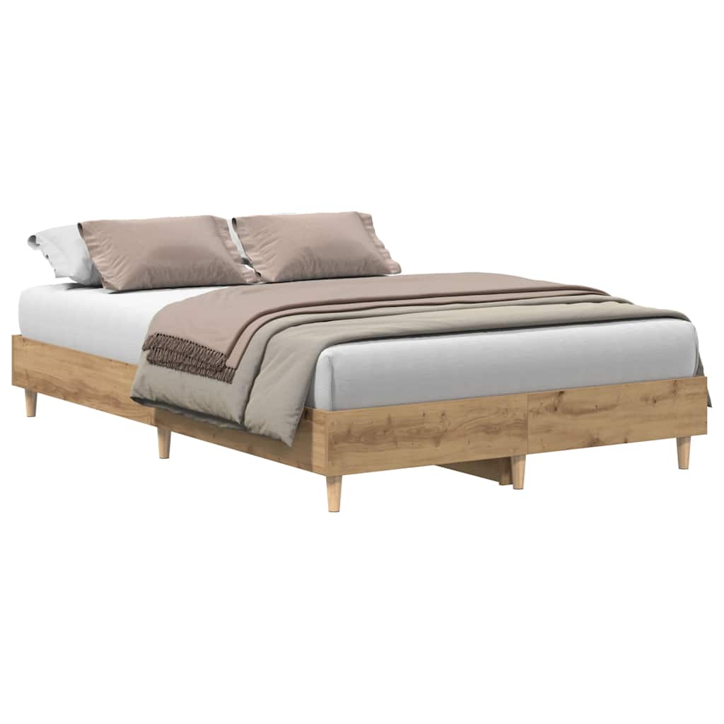 Bettgestell ohne Matratze Artisan-Eiche 135x190cm Holzwerkstoff