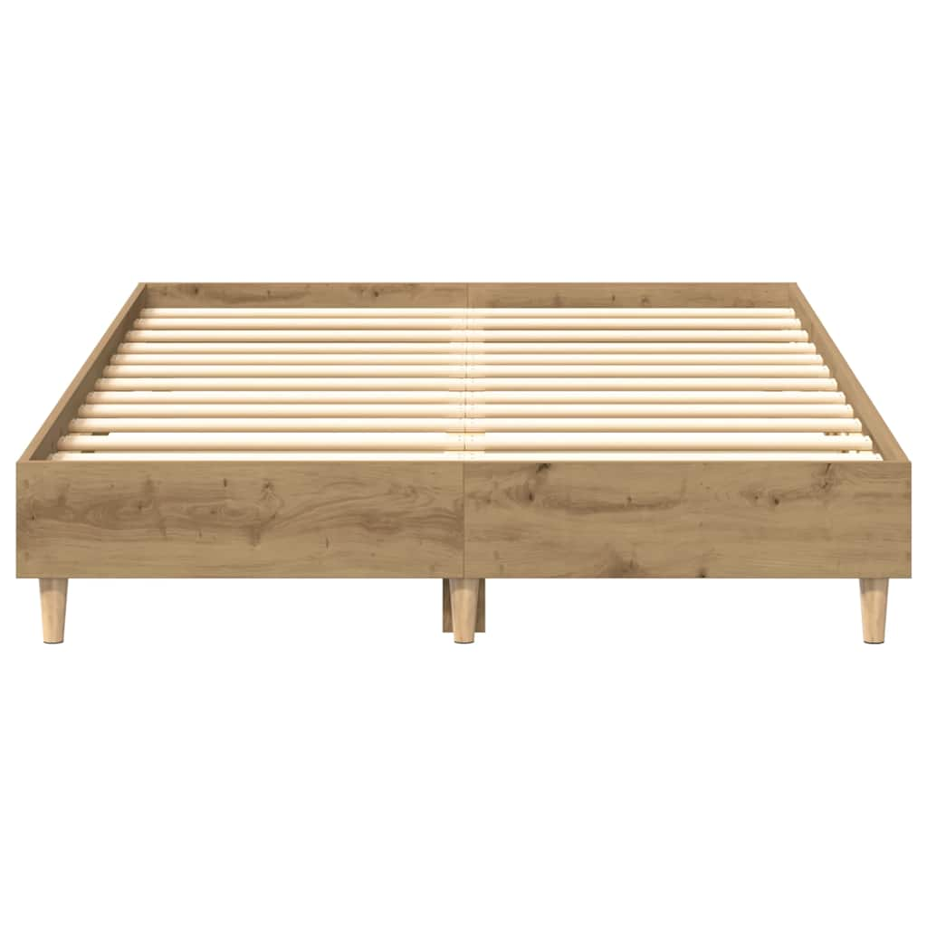 Bettgestell ohne Matratze Artisan-Eiche 135x190cm Holzwerkstoff